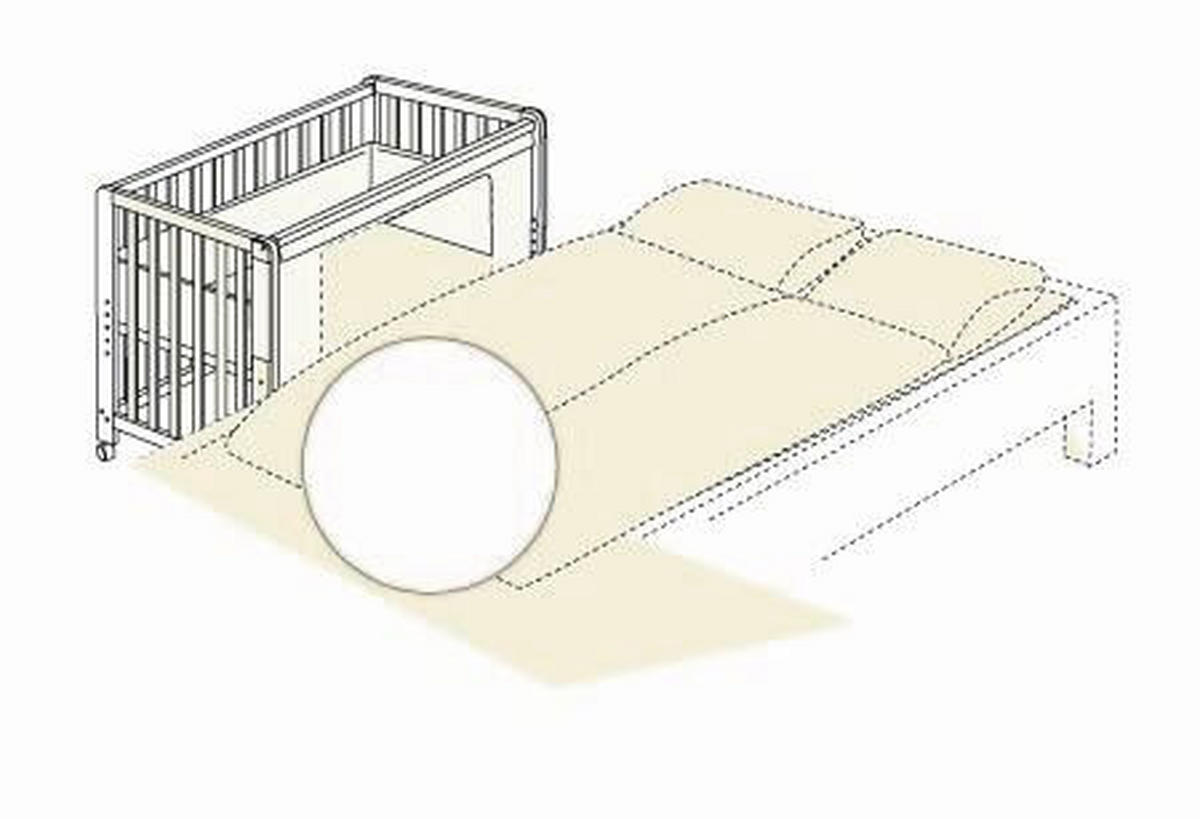 GITTERBETT-KOMPLETTSET Room Bed Little Stars 60/120 cm  - Weiß/Grau, Basics, Holz/Textil (60/120cm) - Roba