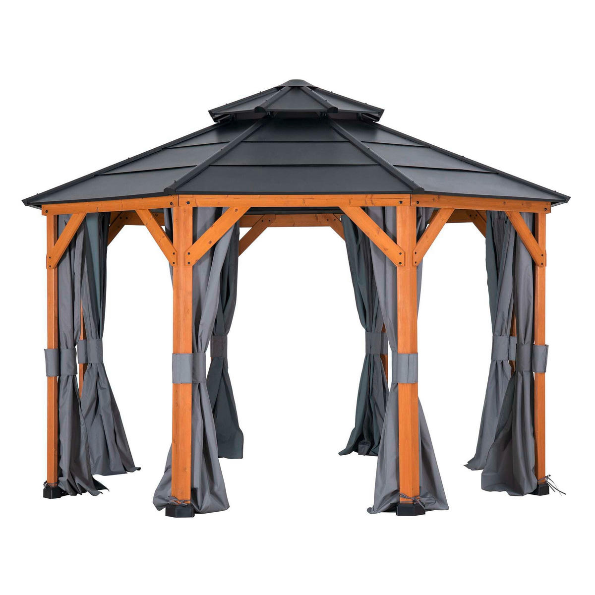 PAVILLON-SEITENTEIL  - Grau, Basics, Textil (147/228cm) - Modante