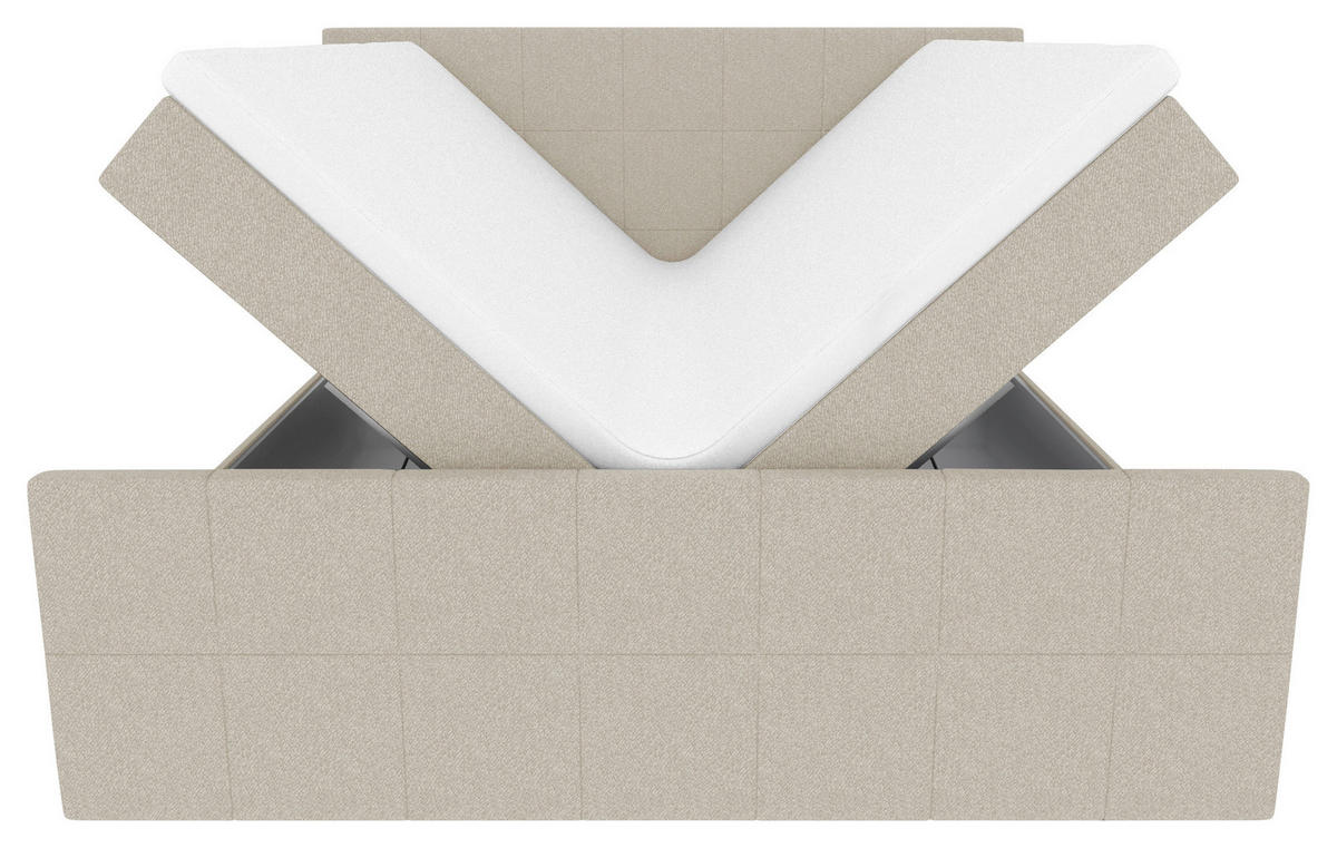 BOXBETT 160/200 cm  in Beige  - Beige, KONVENTIONELL, Kunststoff/Textil (160/200cm) - Boxxx