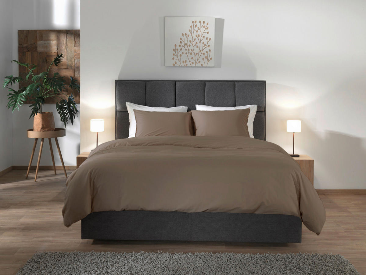 BETTWÄSCHE Suite-Nairobi Renforcé 155/220 cm  - Taupe, Basics, Textil (155/220cm)