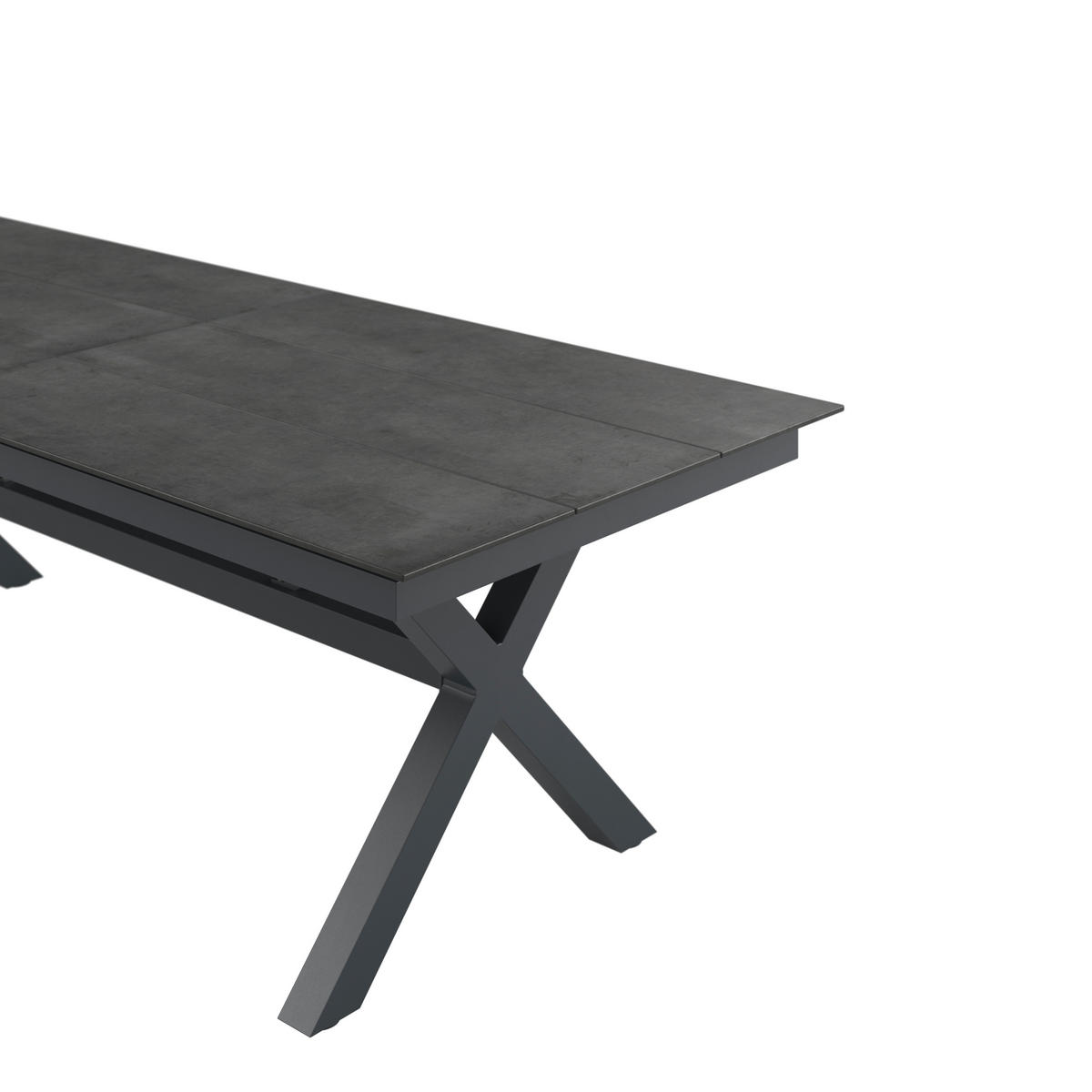 GARTENTISCH 240-315/99,6/75 cm  - Anthrazit/Grau, MODERN, Kunststoff/Metall (240-315/99,6/75cm) - Amatio