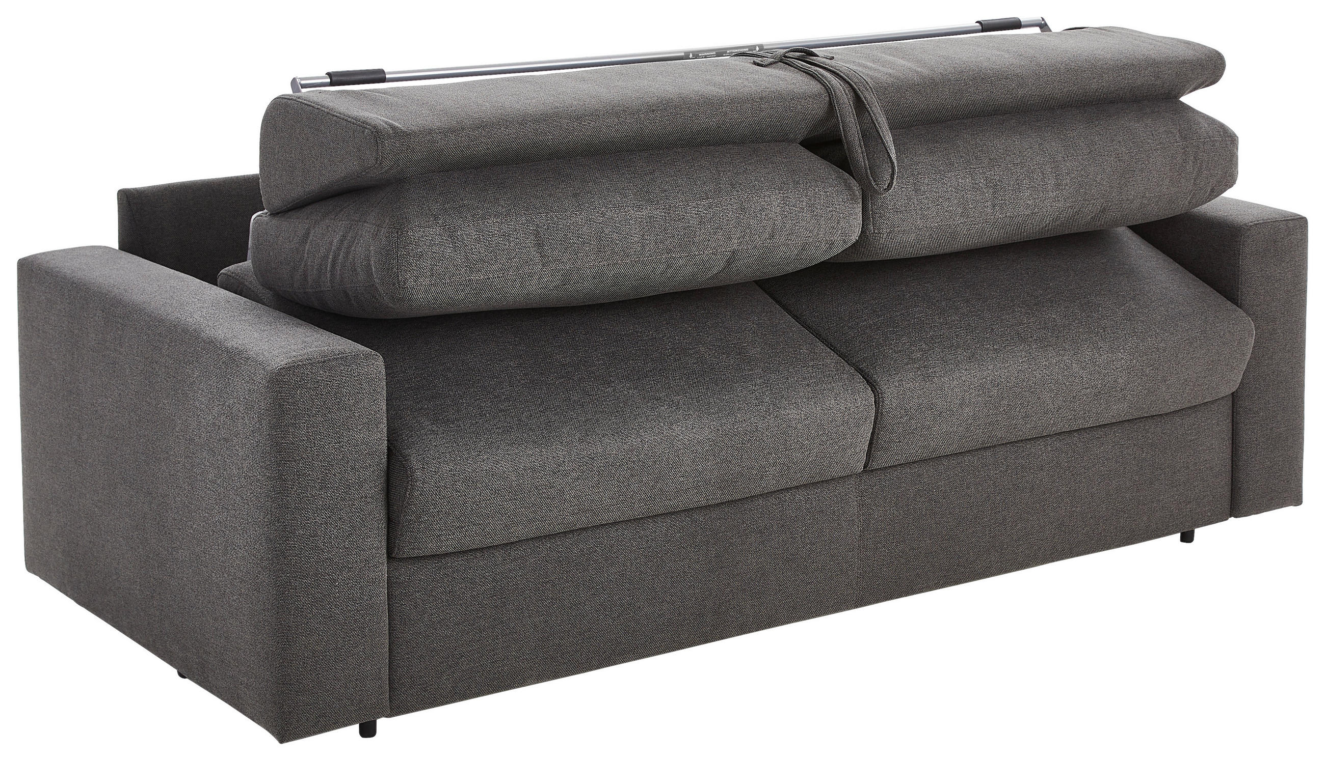 Thumbnail - Novel Schlafsofa, Graphit, Textil, 2-Sitzer, 198x84x98 cm, Oeko-Tex® Standard 100, Liegefunktion, Rücken echt, Kinder- &...