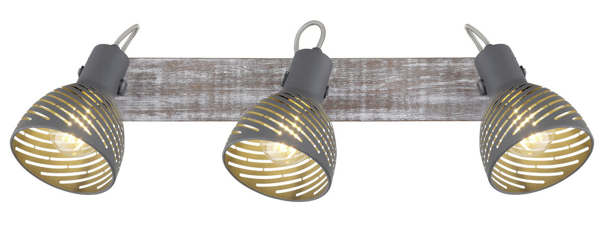 STRAHLER 54/12,5/25 cm   - Blau/Naturfarben, Basics, Holz/Metall (54/12,5/25cm) - Globo