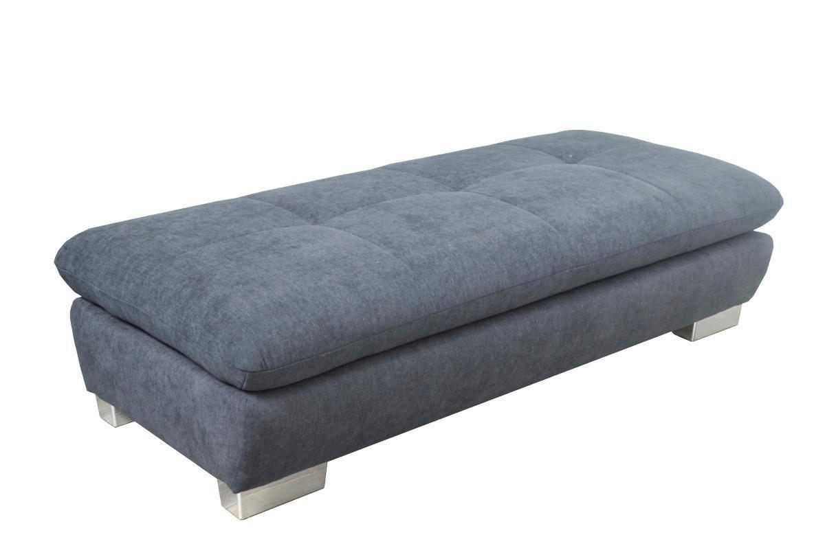 HOCKER in Textil Dunkelgrau  - Chromfarben/Dunkelgrau, Design, Kunststoff/Textil (156/43/74cm) - Xora