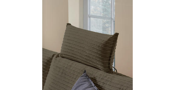 ECKSOFA Braun Cord - Schwarz/Braun, KONVENTIONELL, Textil/Metall (276/173cm) - Carryhome