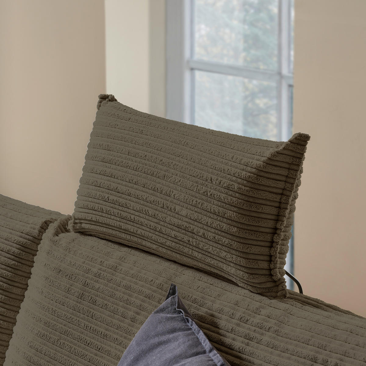 KOPFSTÜTZE - Braun, KONVENTIONELL, Textil (50/25/15cm) - Carryhome