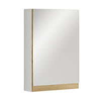 SPIEGELSCHRANK 40/58/12 cm  - Honigeiche/Weiß, Trend, Glas/Holzwerkstoff (40/58/12cm) - MID.YOU