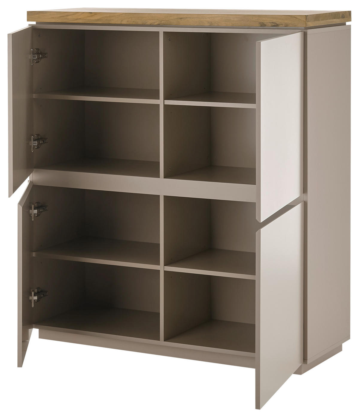 HIGHBOARD Palamos  in 113/123/40 cm  - Naturfarben/Grau, Basics, Holz/Holzwerkstoff (113/123/40cm)