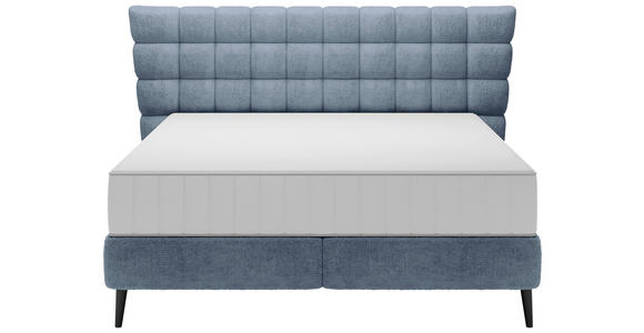 BOXSPRINGBETT 180/200 cm  in Graublau  - Graublau/Schwarz, Design, Holz/Holzwerkstoff (180/200cm) - Esposa