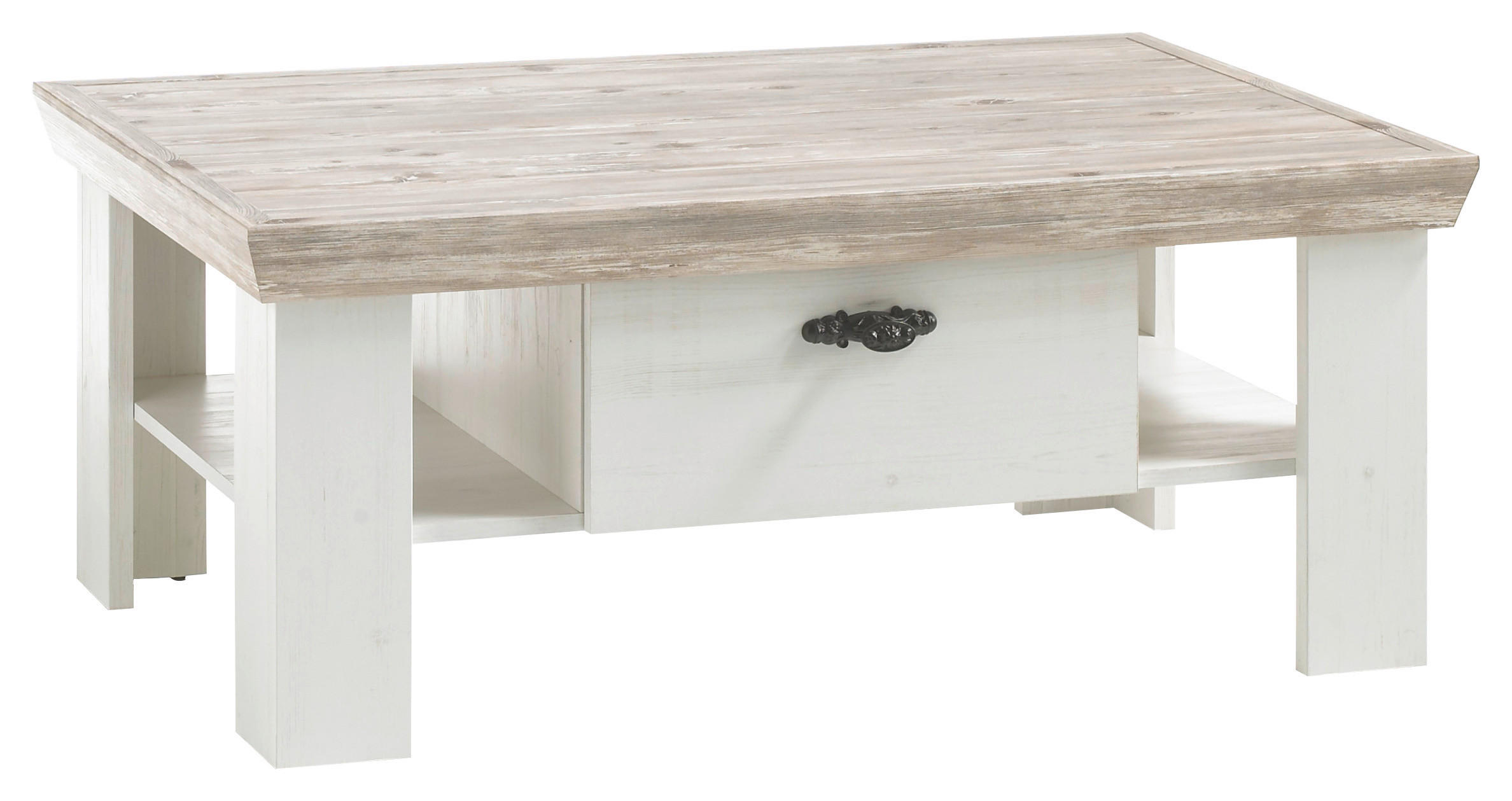 COUCHTISCH in Holzwerkstoff 109/69/45 cm  - Hellbraun/Schwarz, Design, Holzwerkstoff/Metall (109/69/45cm) - MID.YOU