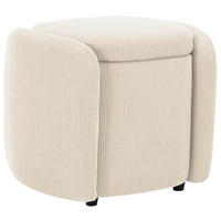 HOCKER in Textil Beige  - Beige/Schwarz, Design, Kunststoff/Textil (57/47/42cm) - P & B