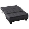 SCHLAFSOFA Grau  - Schwarz/Grau, Design, Textil/Metall (125/92/102cm) - Novel