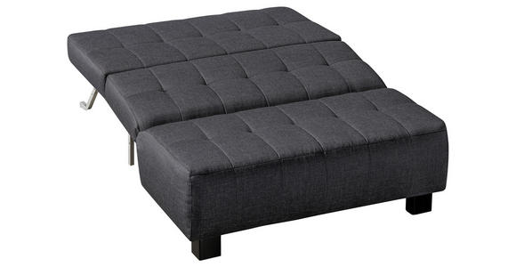 SCHLAFSOFA Grau - Schwarz/Grau, Design, Textil/Metall (125/92/102cm) - Novel
