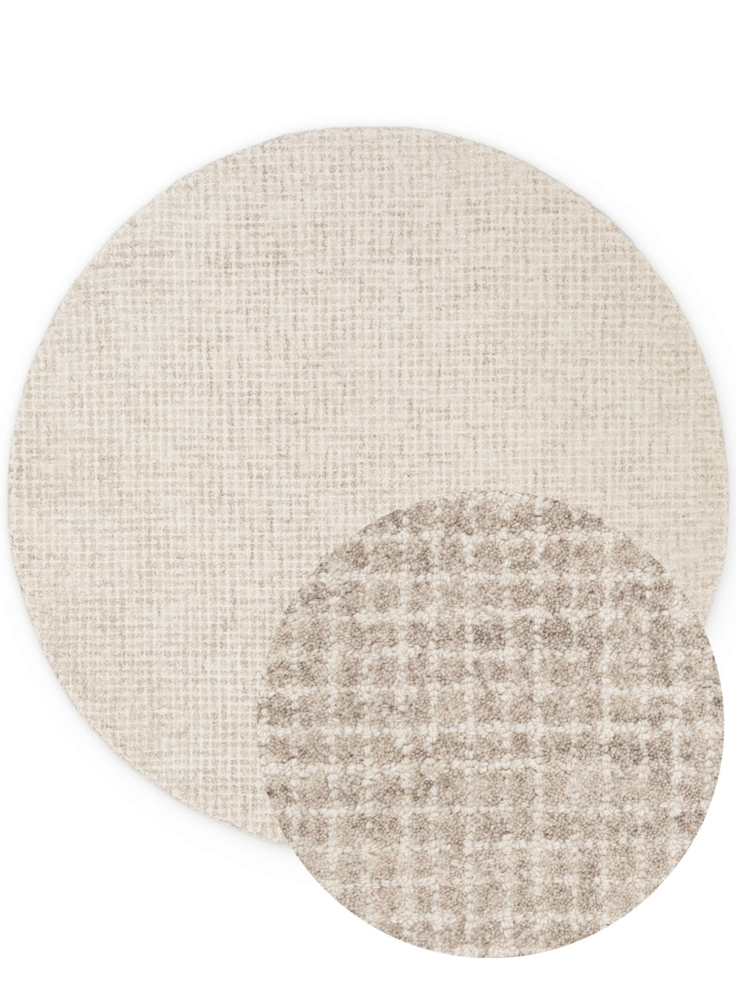 WOLLTEPPICH Wohnzimmer 160 cm Eloise Creme, Grau rund  - Creme/Grau, Basics, Textil (160cm) - Hanse Home