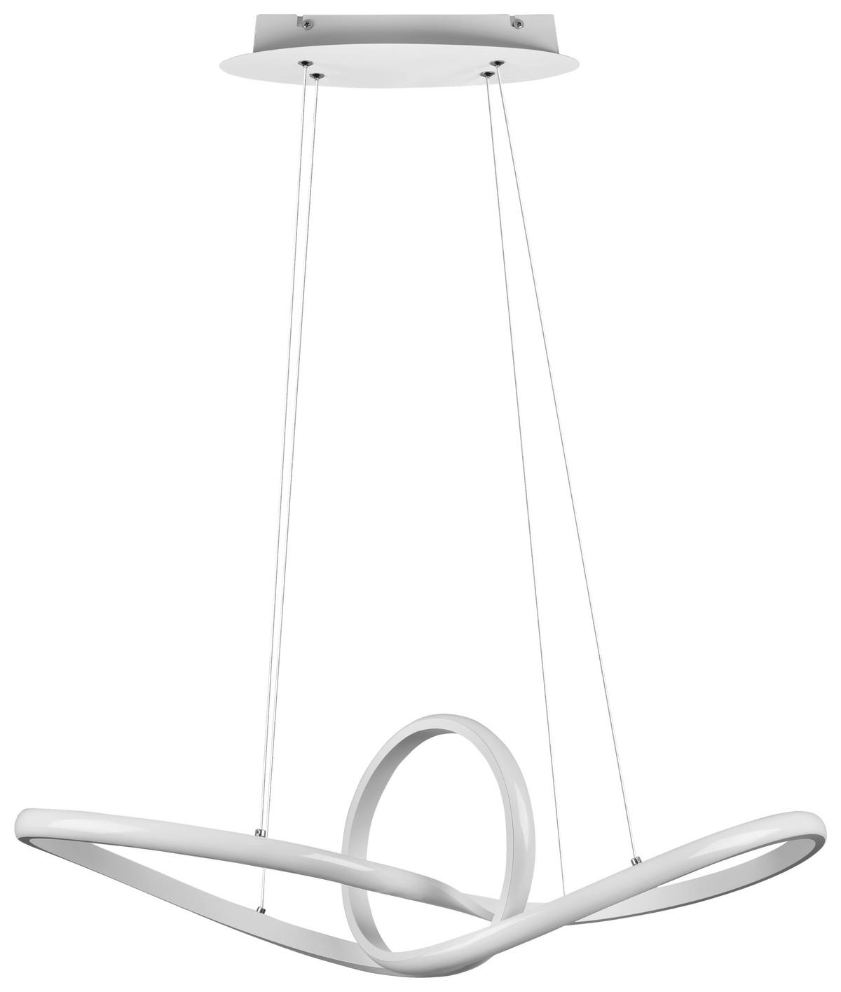 LED-HÄNGELEUCHTE  80/150/26,5 cm   - Weiss, Design, Metall (80/150/26,5cm) - P & B