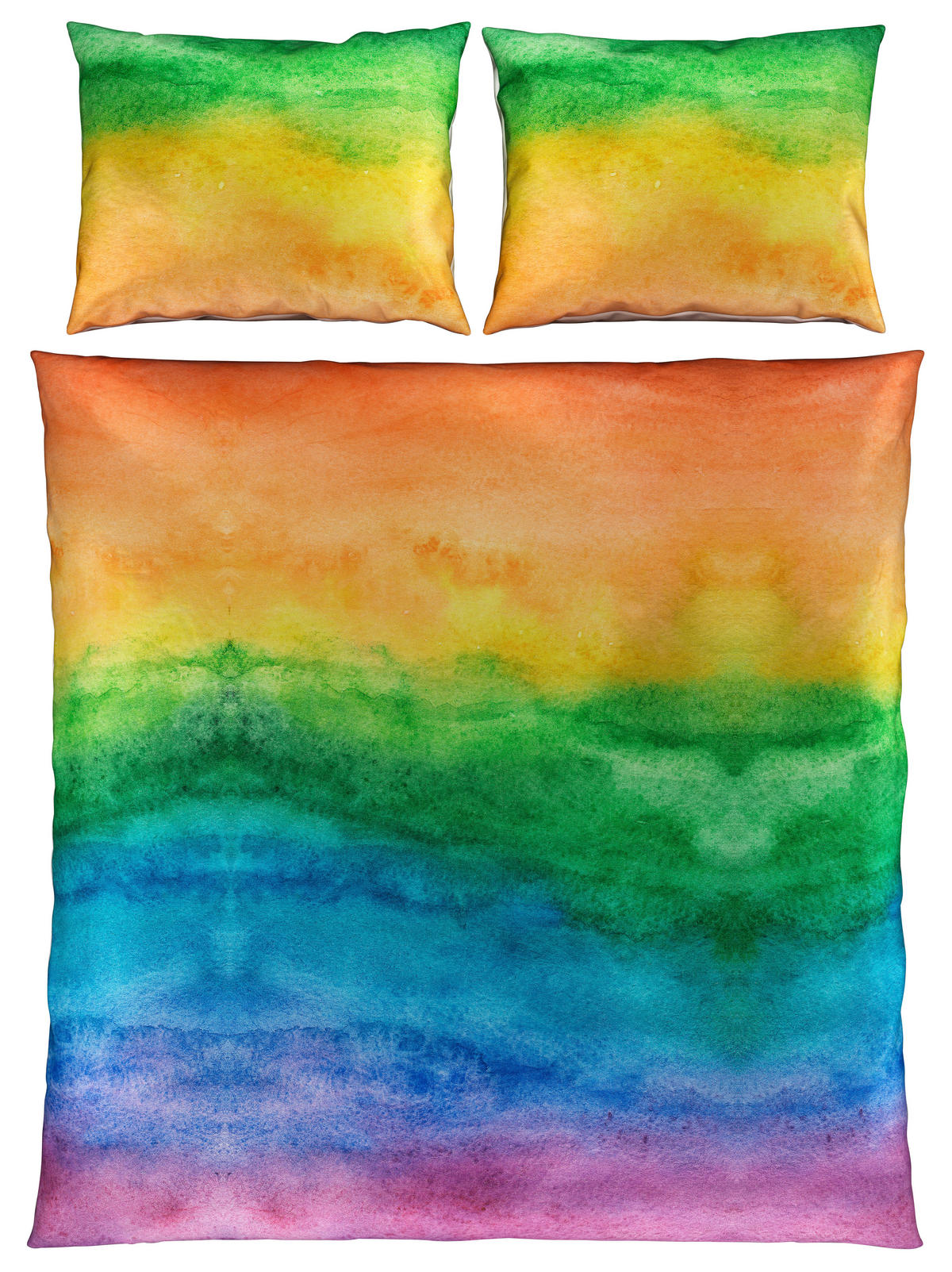 OBOJESTRANSKA POSTELJNINA RAINBOW 200/260 cm saten večbarvno  - večbarvno, Konvencionalno, tekstil (200/260cm) - Esposa