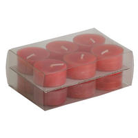 TEELICHTSET 12 Stück  - Rot, Basics (3,8/1,8cm)