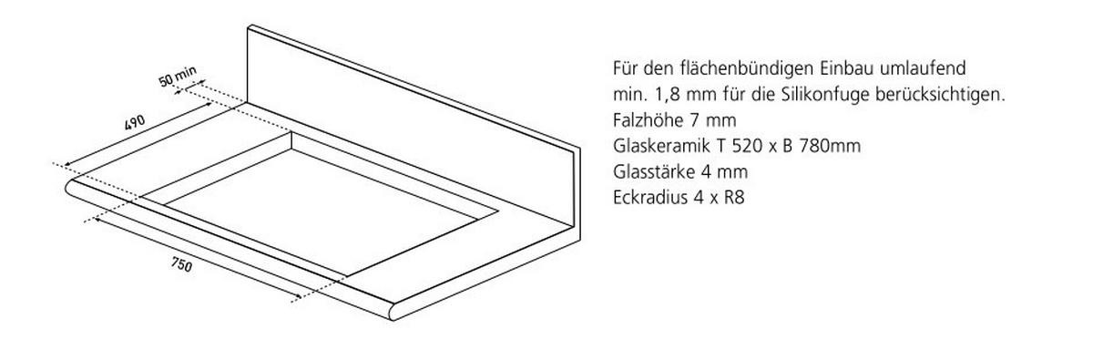 BACKOFENSET CLS912  - Schwarz, Basics, Glas/Metall (59,6/59,5/56,9cm) - Oranier