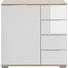KOMMODE 81/83/41 cm - Eichefarben/Alufarben, Design, Glas/Holzwerkstoff (81/83/41cm) - Carryhome KOMMODE 81/83/41 cm - Eichefarben/Alufarben, Design, Glas/Holzwerkstoff (81/83/41cm) - Carryhome