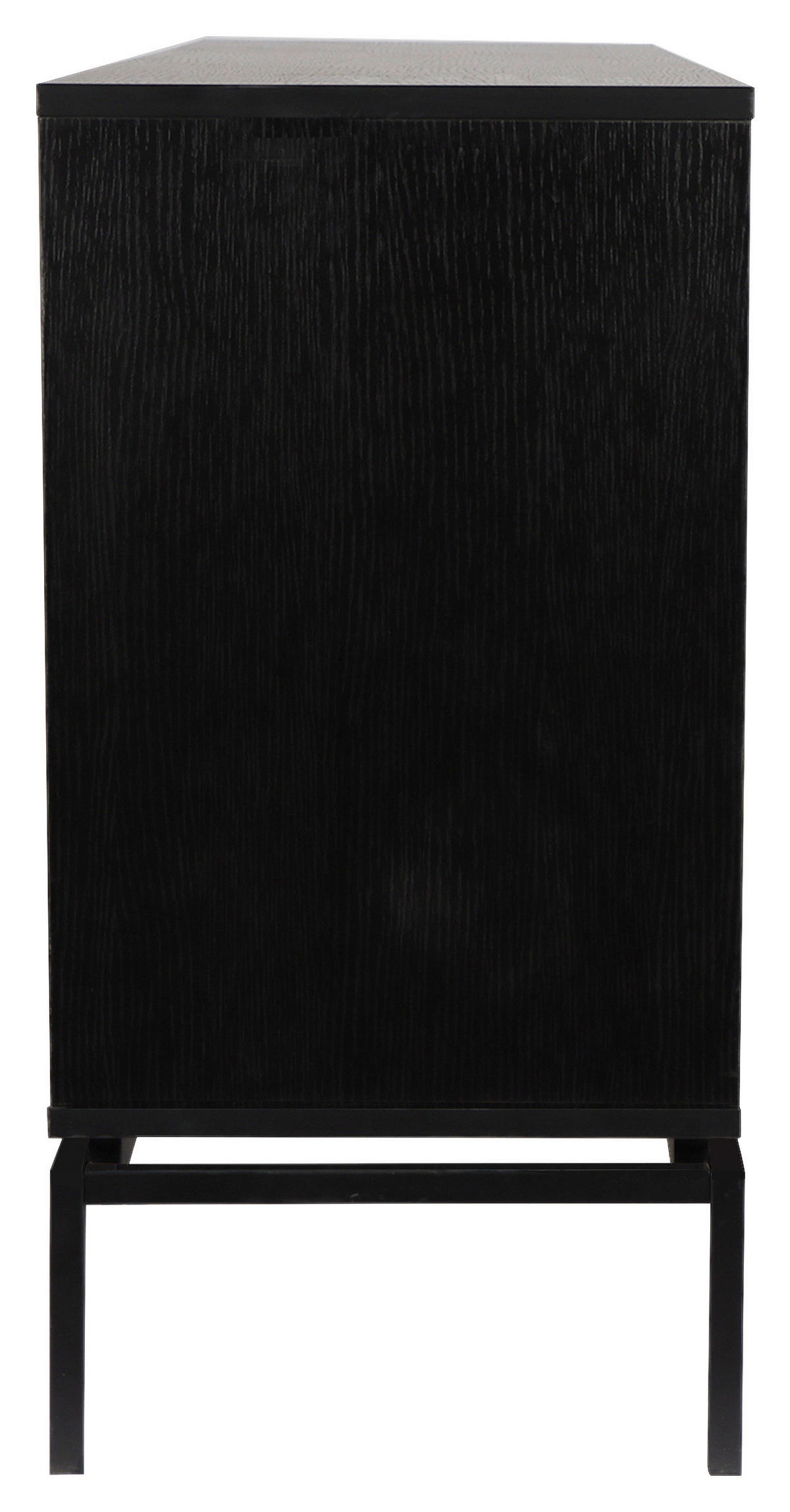 TÁLALÓSZEKRÉNY 160/80/40 cm  - fekete/natúr, Design, faalapú anyag (160/80/40cm) - Xora
