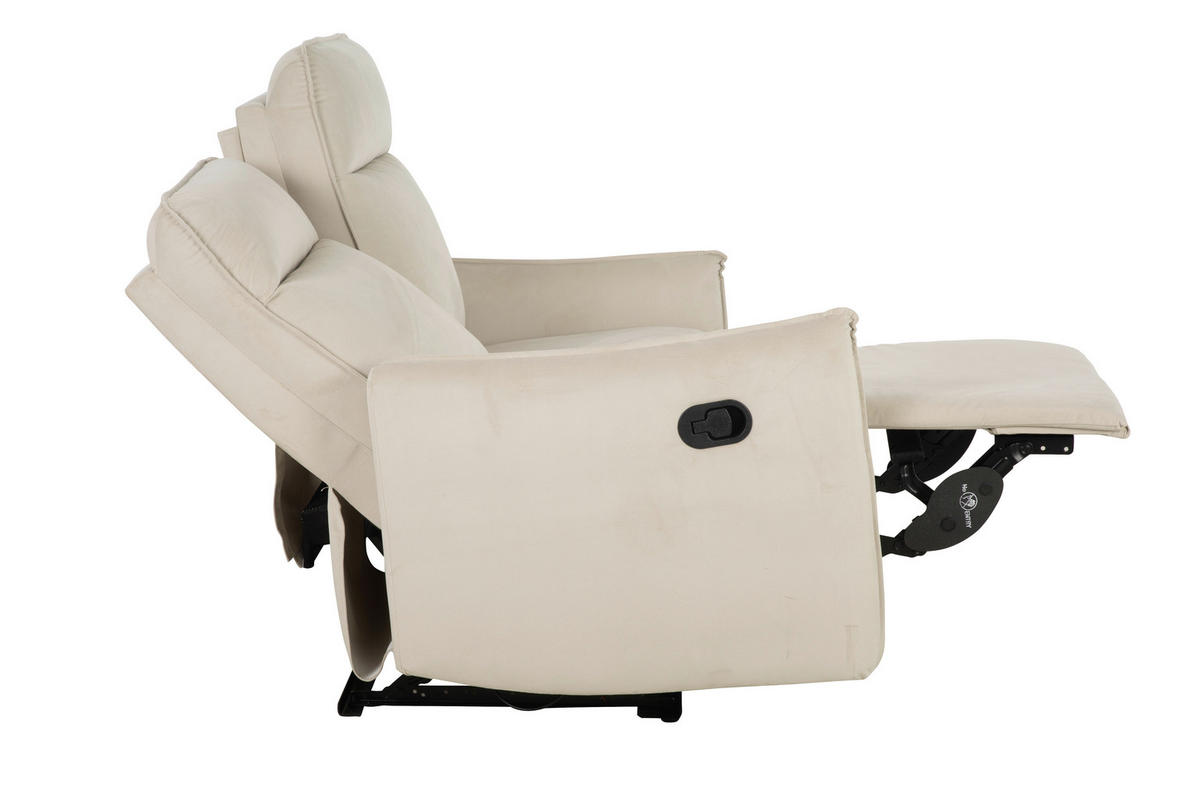 SITZGARNITUR in Samt Beige  - Beige, Konventionell, Textil/Metall (72/102/85.5cm) - P & B