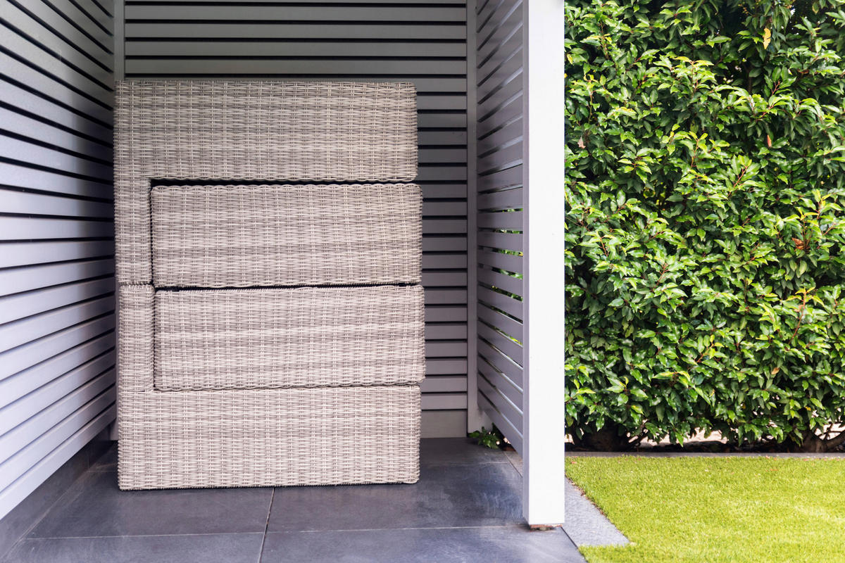 LOUNGEGARNITUR   93/65/71 cm Stahl  - Grau, Basics, Glas/Textil (93/65/71cm) - Gardenson