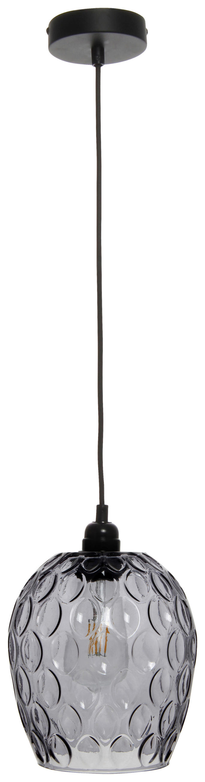 ZÁVĚSNÉ SVÍTIDLO,  18/18/27 cm - šedá, Basics, sklo (18/18/27cm) - MID.YOU