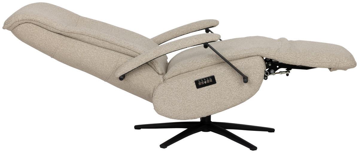 RELAXSESSEL Webstoff    - Schwarz/Naturfarben, Design, Holz/Textil (67/114/84cm) - Livetastic