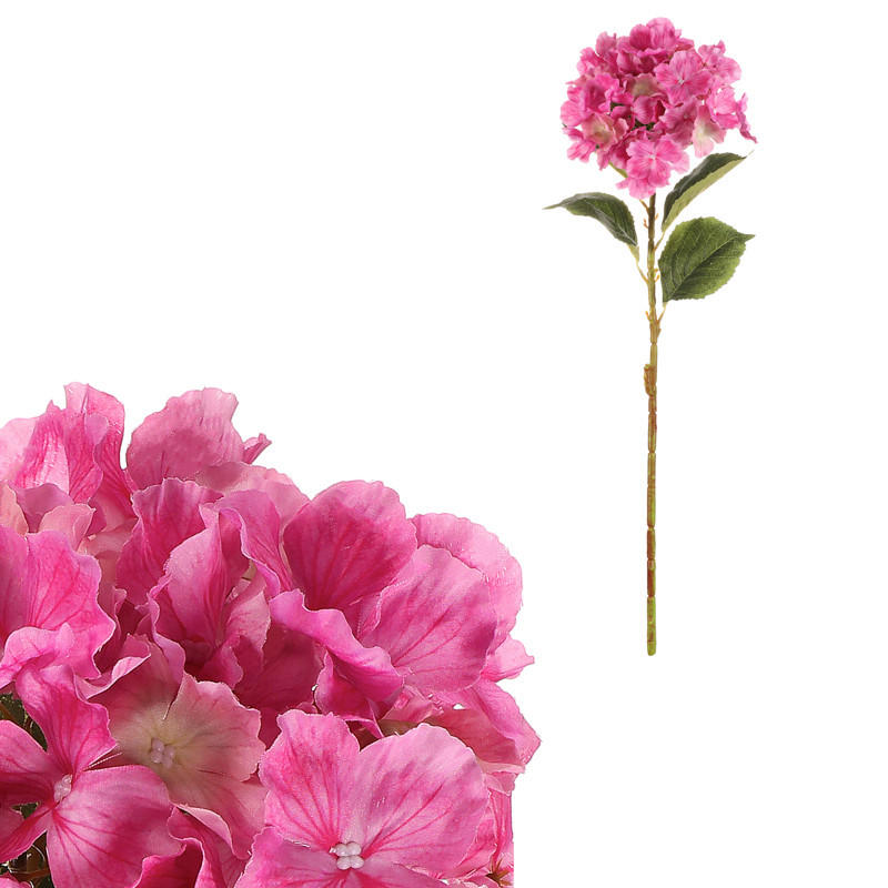 UMĚLÁ KVĚTINA 50 cm - modrá/pink, Basics, textil (50cm)
