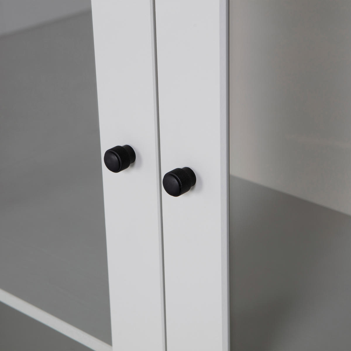 VITRINE Xam in Kiefer Grau  - Schwarz/Grau, Design, Glas/Holz (100/155/40cm) - Livetastic