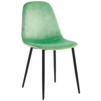 STUHL Samt Mintgrün  - Schwarz/Mintgrün, Design, Textil/Metall (41/83/44cm) - MID.YOU