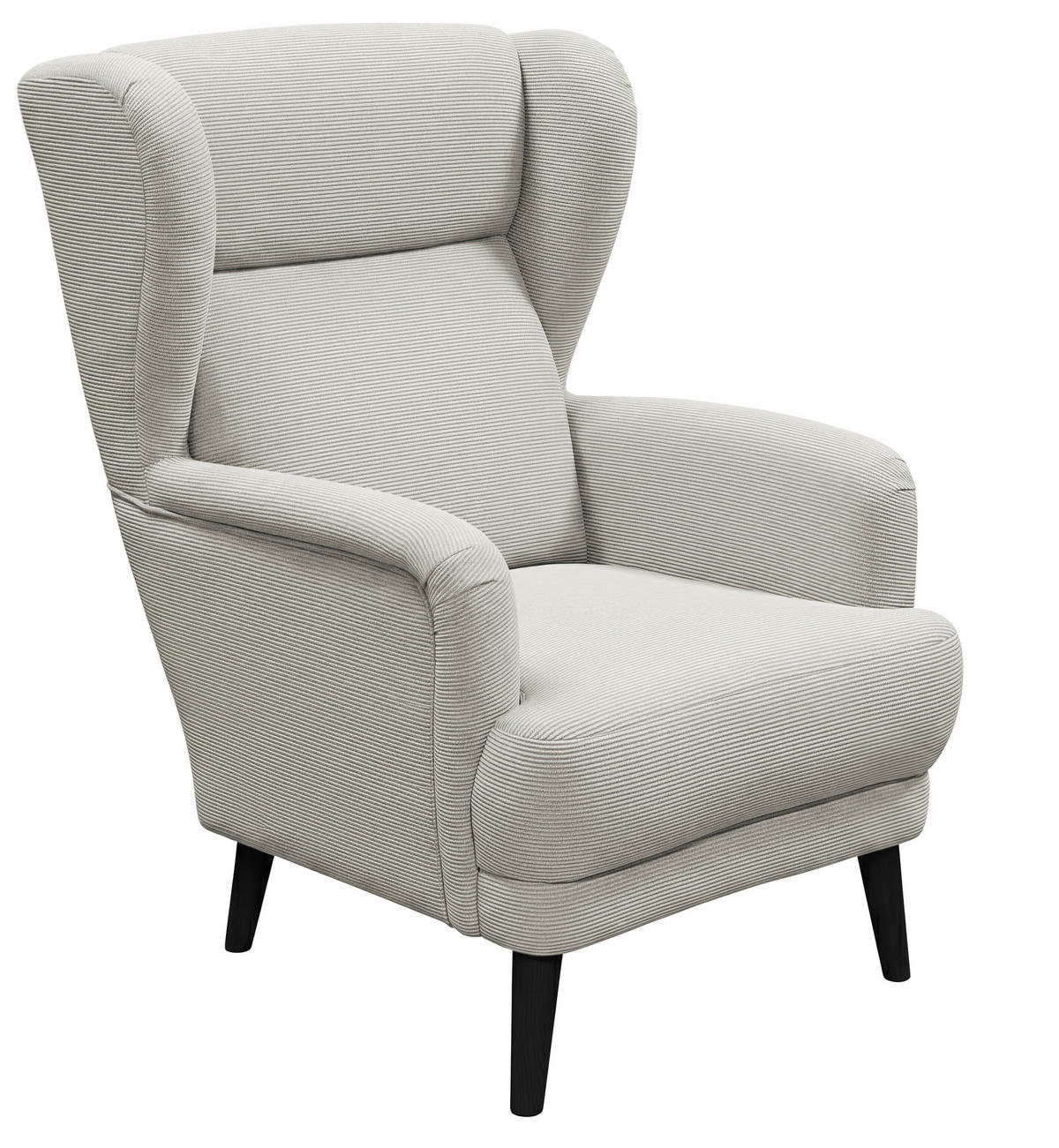 SESSEL in Cord Sandfarben  - Sandfarben/Schwarz, MODERN, Holz/Textil (74/106/94cm) - MID.YOU