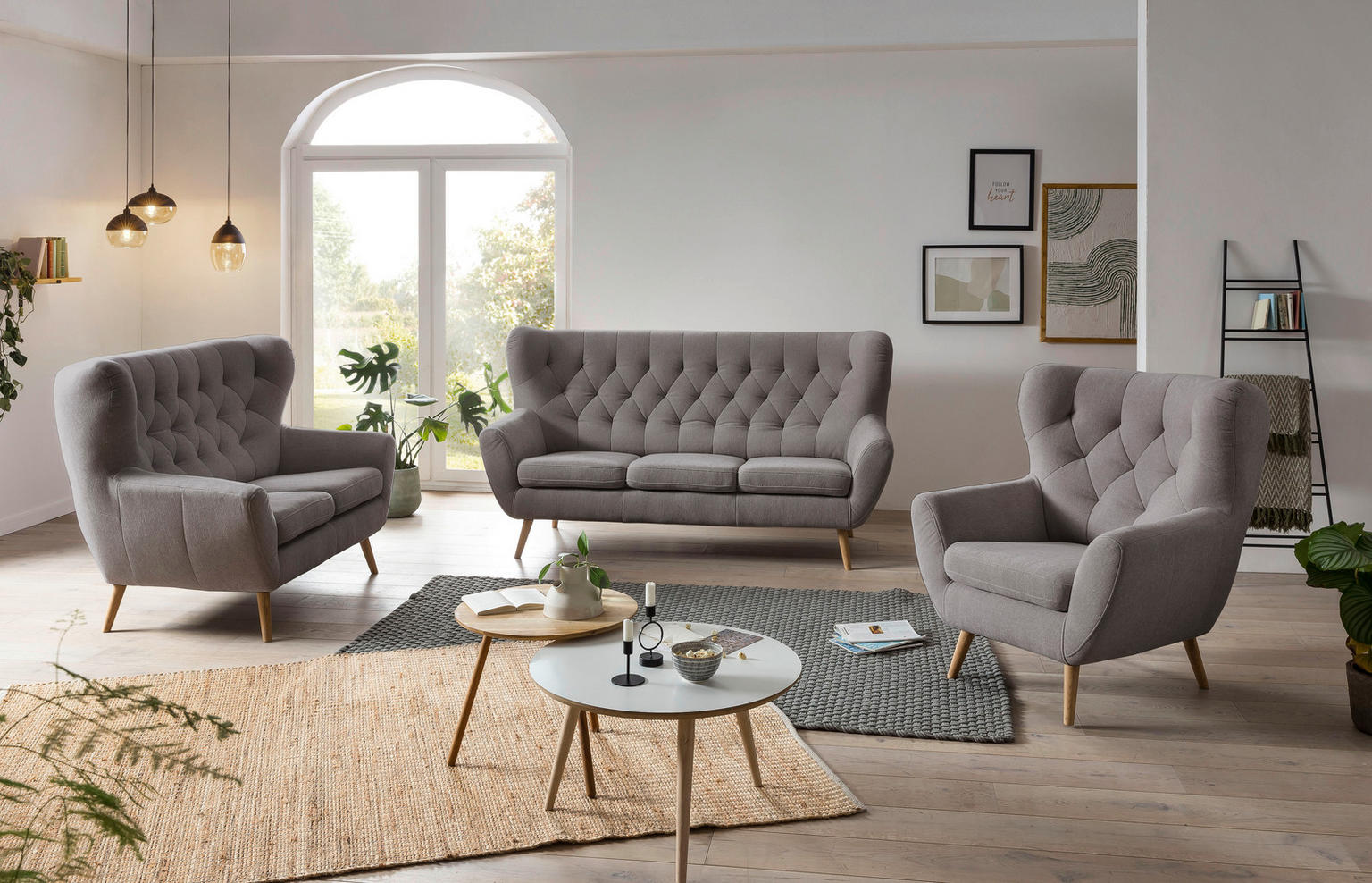 OHRENSESSEL Flachgewebe Taupe - Einrichtungsbeispiel