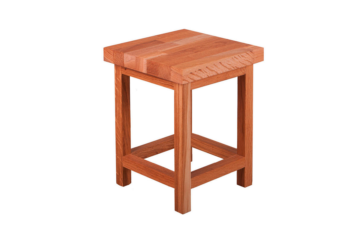 Universalhocker Echtholz  - Eichefarben, Basics, Holz (30/40/30cm) - Gardenson