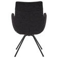 ARMLEHNSTUHL  Beinauswahl, Lederauswahl, Typenauswahl, Sitzfläche 360° drehbar   - Anthrazit/Schwarz, Design, Leder/Metall (60/90/61cm) - Dieter Knoll