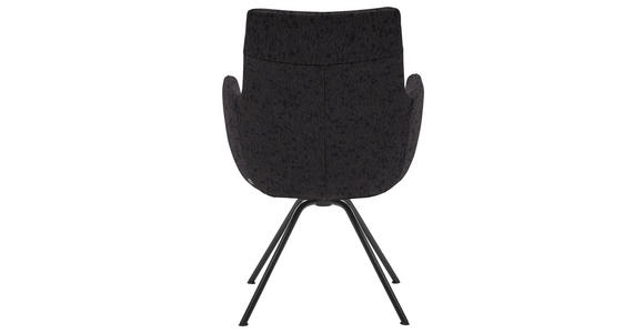 ARMLEHNSTUHL  Beinauswahl, Lederauswahl, Typenauswahl, Sitzfläche 360° drehbar   - Anthrazit/Schwarz, Design, Leder/Metall (60/90/61cm) - Dieter Knoll