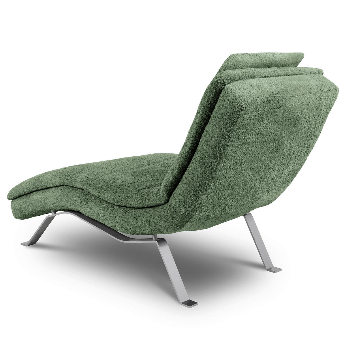 RELAXLIEGE Bouclé Pastellgrün  - Pastellgrün/Silberfarben, Design, Textil/Metall (65/95/171cm) - Celina Home