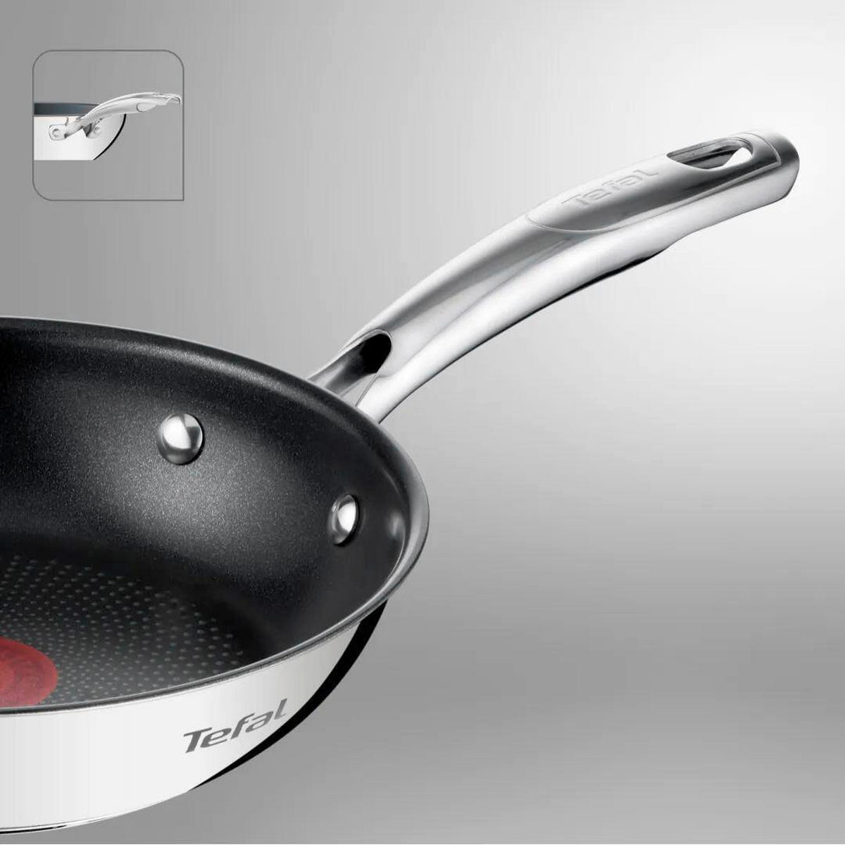 PFANNENSET TEFAL Duetto+ 3-teilig  - Edelstahlfarben/Schwarz, Basics, Metall - Tefal