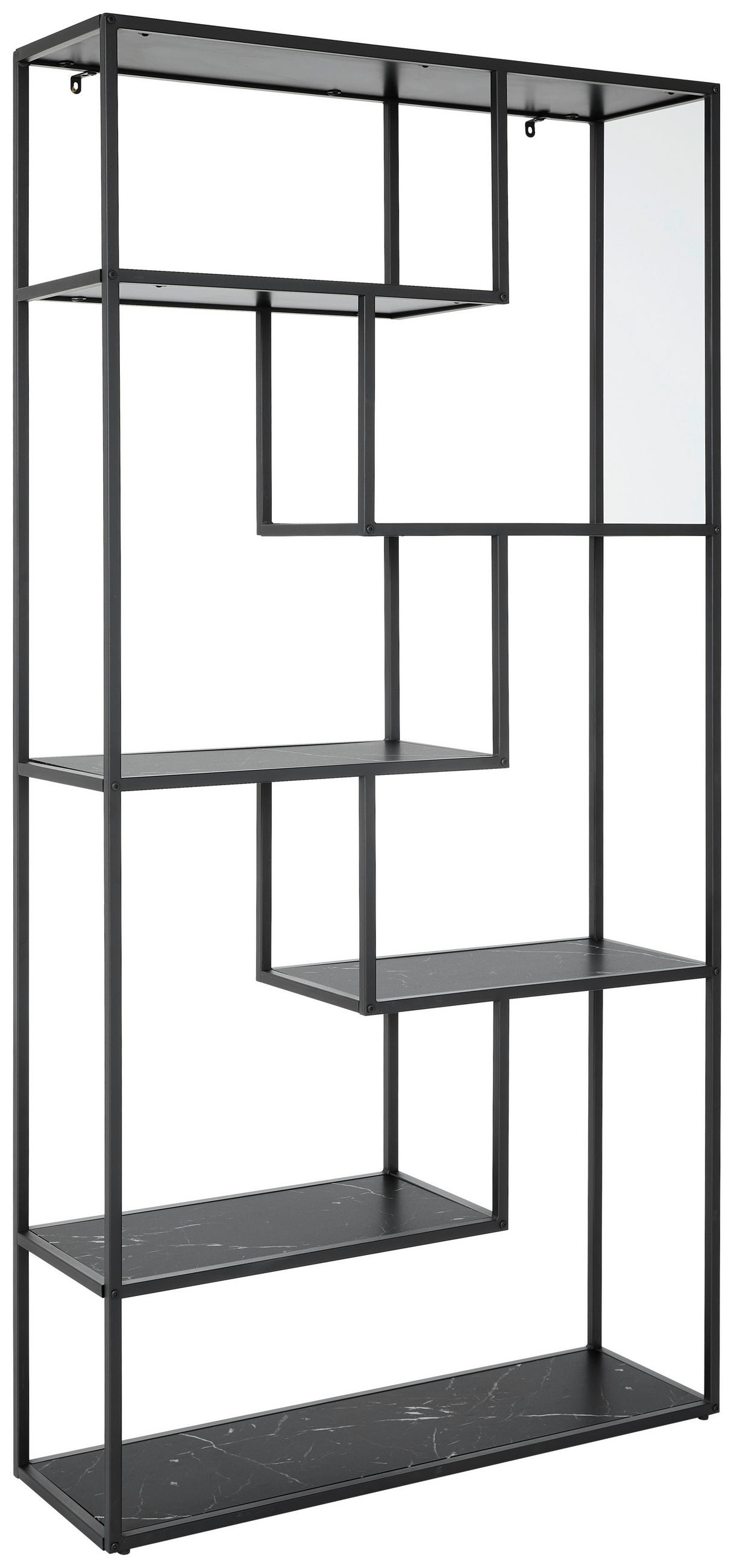 REGAL Schwarz  - Schwarz, Design, Holzwerkstoff/Metall (100/200/32cm) - MID.YOU