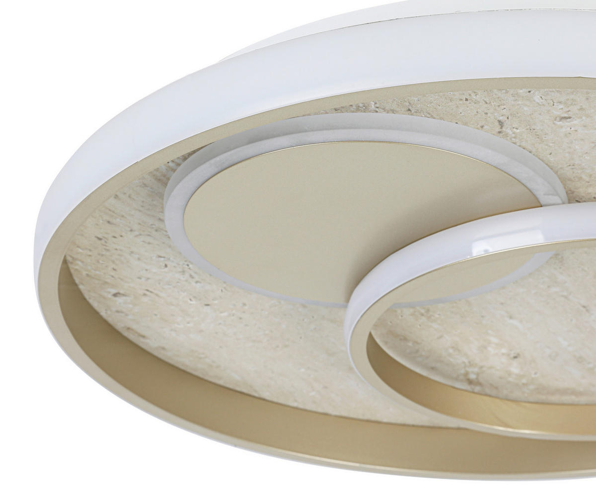DECKENLEUCHTE  48/7 cm    - Champagner, Trend, Kunststoff/Metall (48/7cm) - Collett's Monde