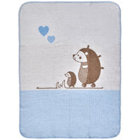 SCHMUSEDECKE FIPS  75/100 cm  - Blau/Braun, Basics, Textil (75/100cm) - Patinio