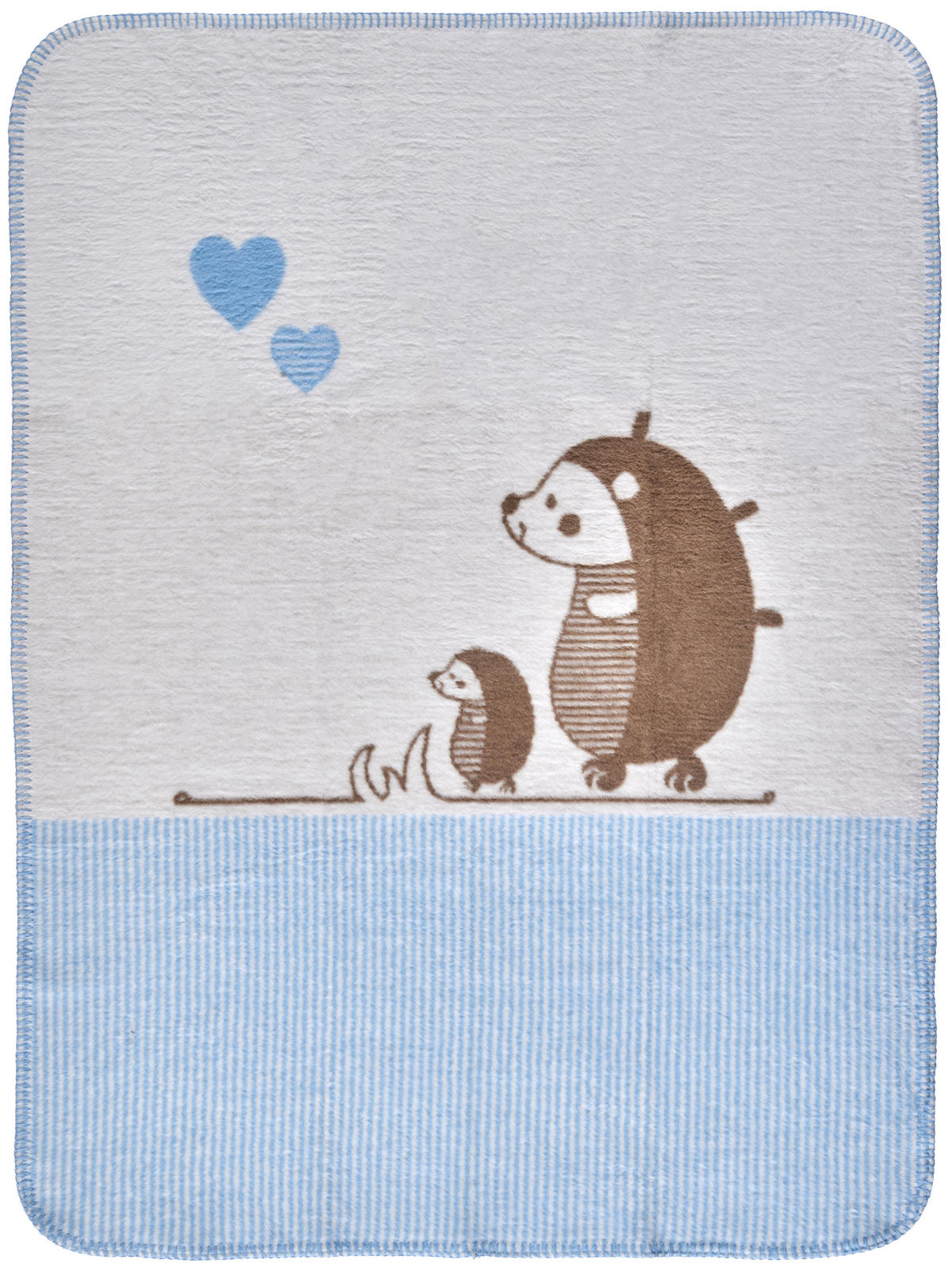 SCHMUSEDECKE FIPS  75/100 cm  - Blau/Braun, Basics, Textil (75/100cm) - Patinio