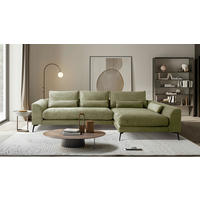 ECKSOFA Olivgrün Cord Nierenkissen, Rückenkissen  - Schwarz/Olivgrün, Design, Textil/Metall (313/172cm) - P & B