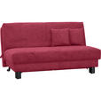 SCHLAFSOFA Flachgewebe Rot  - Rot/Schwarz, Design, Textil/Metall (160/85/100cm) - Carryhome