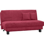 SCHLAFSOFA Flachgewebe Rot  - Rot/Schwarz, Design, Textil/Metall (160/85/100cm) - Carryhome