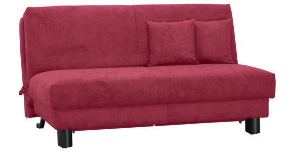 SCHLAFSOFA Flachgewebe Rot  - Rot/Schwarz, Design, Textil/Metall (160/85/100cm) - Carryhome