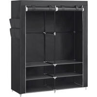 STOFFSCHRANK127/176/45 cm,  in Grau  - Grau, Trend, Kunststoff/Textil (127/176/45cm) - Boxxx
