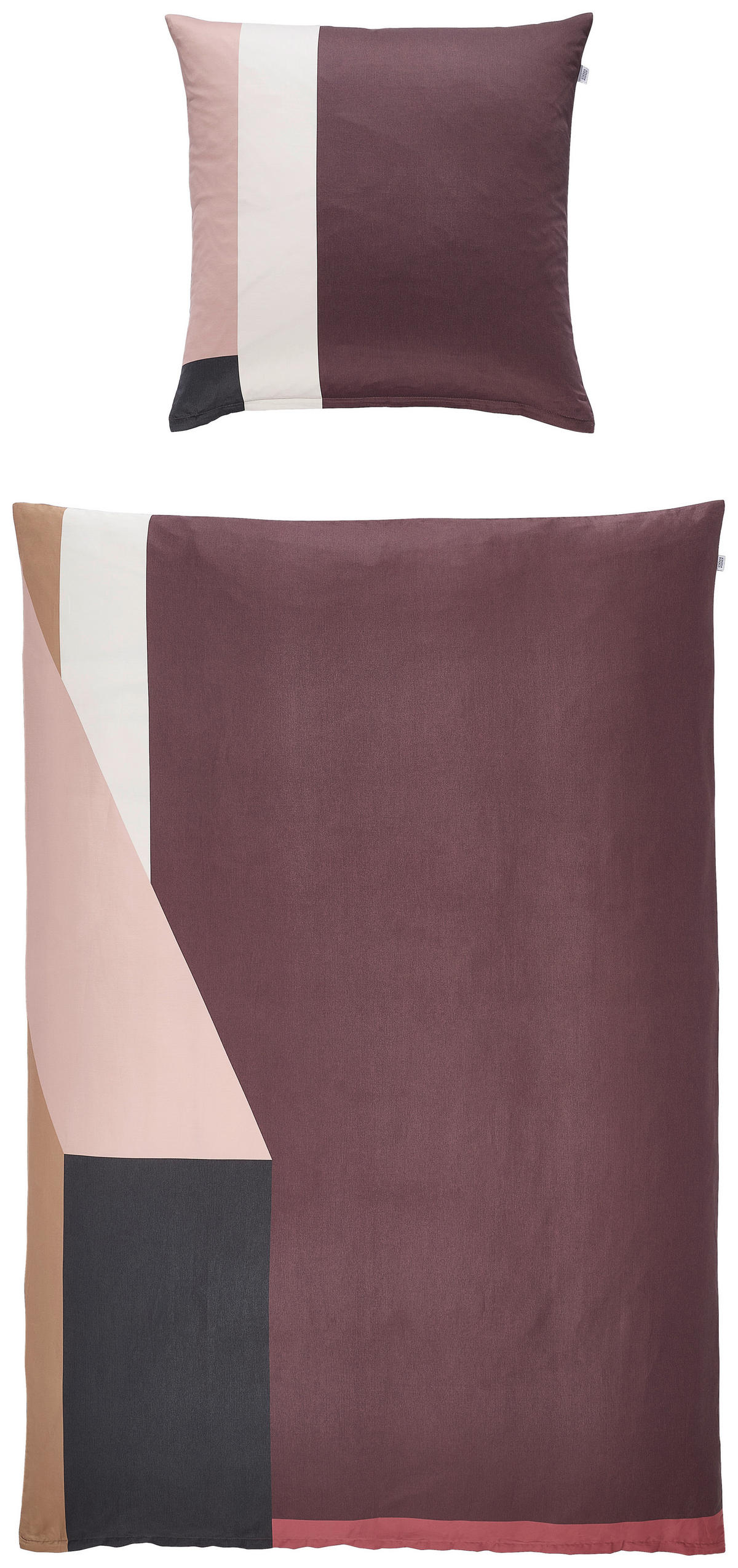 WENDEBETTWÄSCHE SW-Jolie rot Satin 135/200 cm  - Rotbraun/Hellrosa, Design, Textil (135/200cm) - Schöner Wohnen