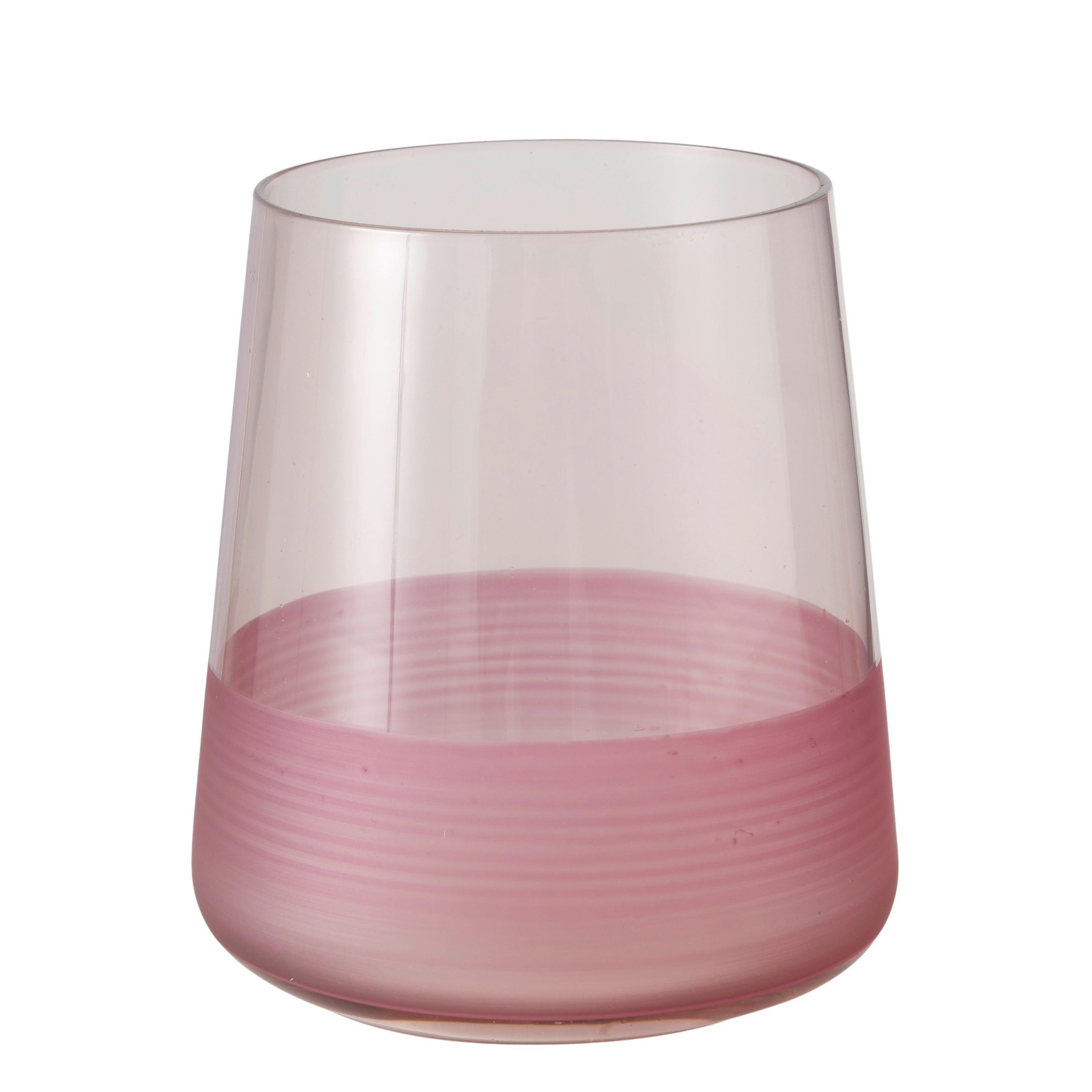 POHÁR  - világos rózsaszín, Design, Üveg (9/10cm)