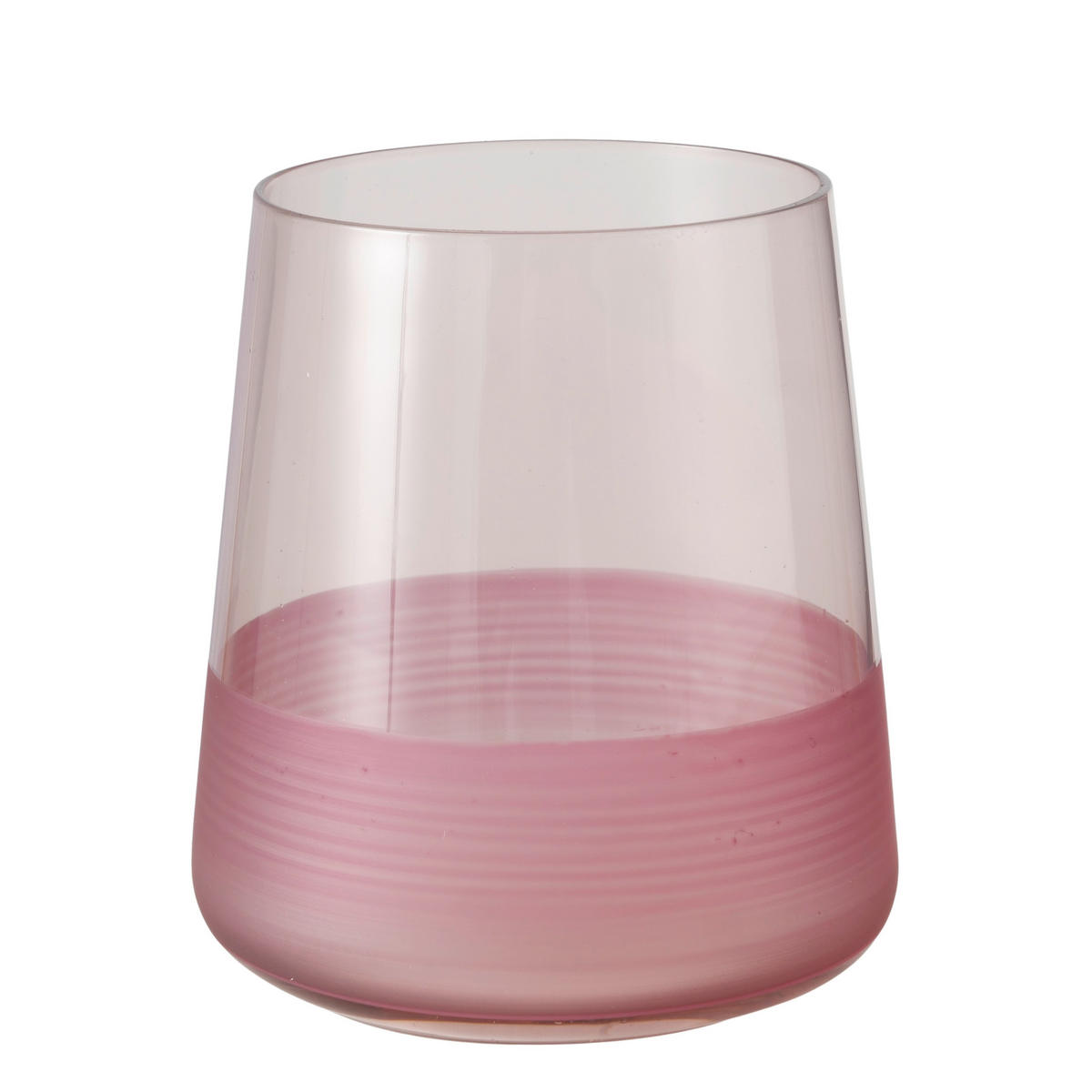 POHÁR  - világos rózsaszín, Design, Üveg (9/10cm)